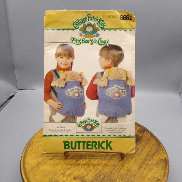 UNCUT Vintage Craft Sewing PATTERN Butterick 6662 Cabbage Patch Kids Doll Carrie - Picture 1 of 3